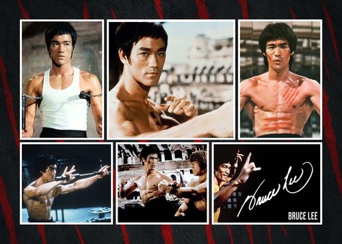 Bruce lee signed pre - pre-print, a4