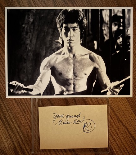 Bruce lee augotgraph with - bruce,