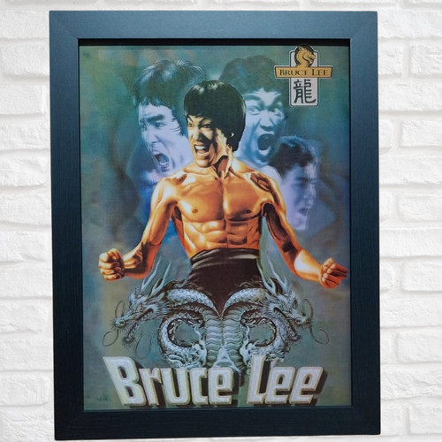 Bruce lee lenticular framed - 3d,
