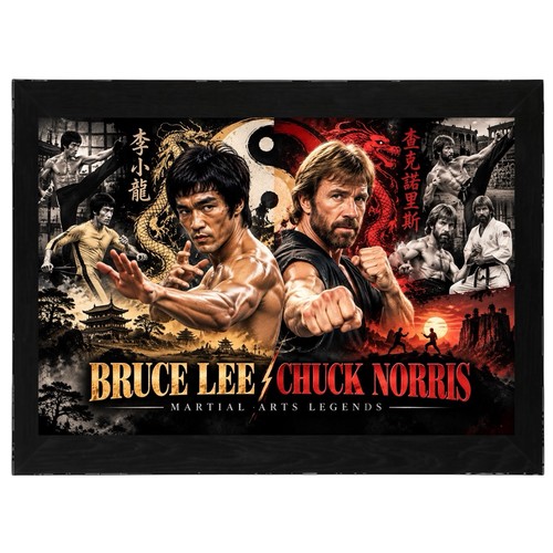Bruce lee chuck norris wall - bruce,