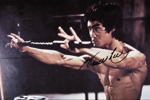 Bruce lee signed 6x4 - bruce,