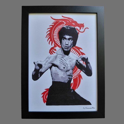 Bruce lee original hand drawn - hand,